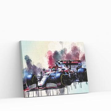 Antonio Giovinazzi Alfa Romeo Racing C41 On Track Canvas Wall Art - Y Canvas