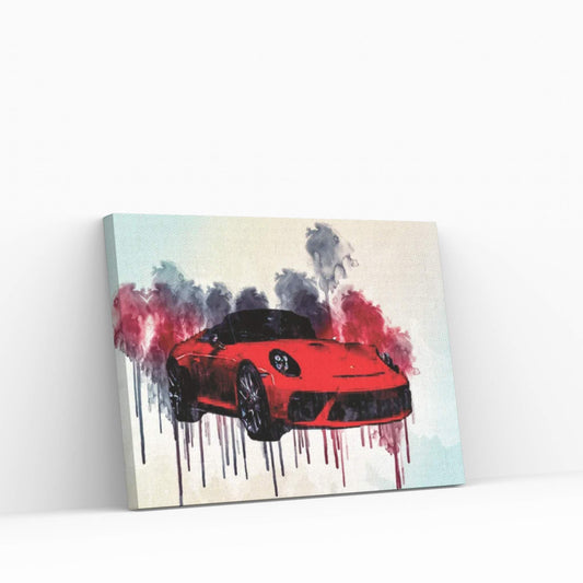 Porsche 911 Speedster Ii Concept 2018 Red Sports Tuning Front View Exterior German Sports Cars Canvas Wall Art - Y Canvas