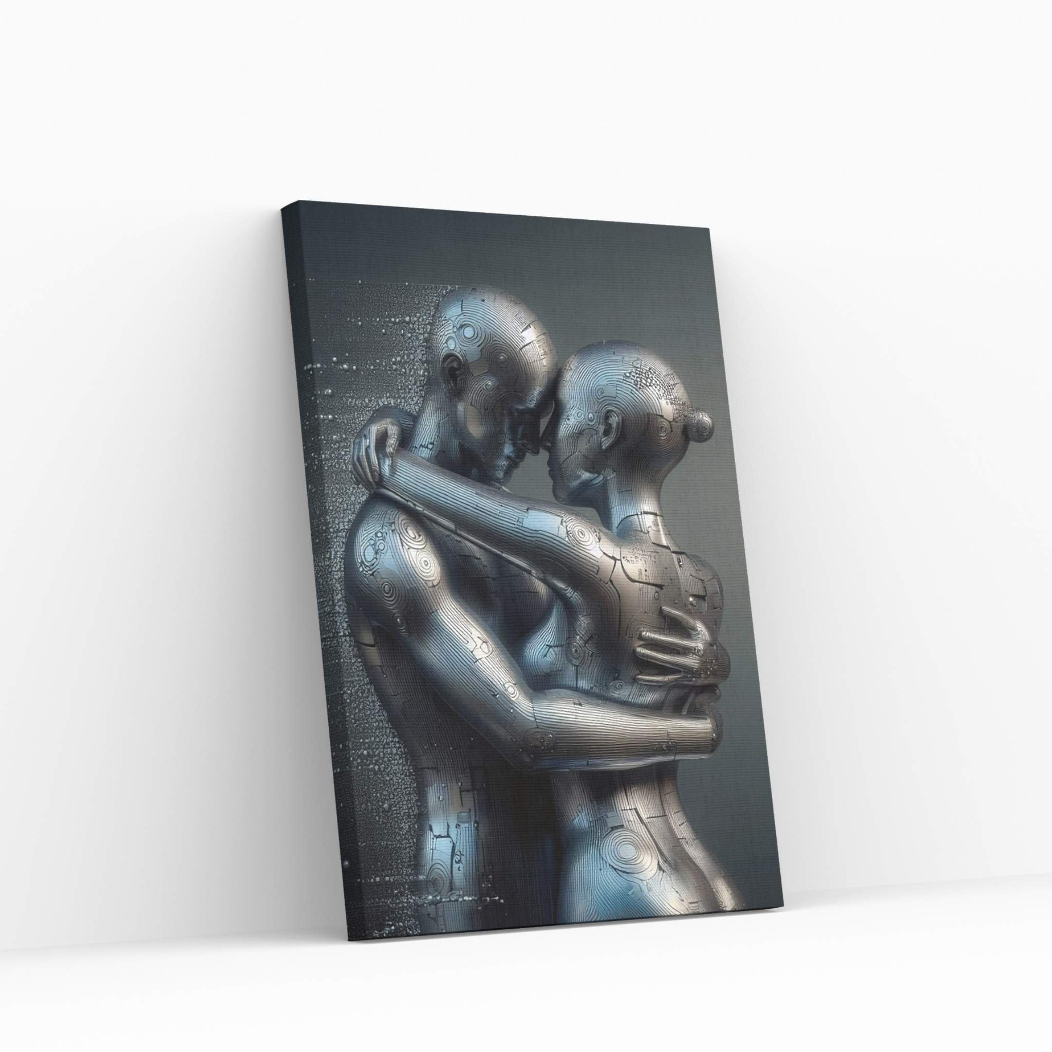 Metalic Love Couple Canvas Wall Art - Y Canvas