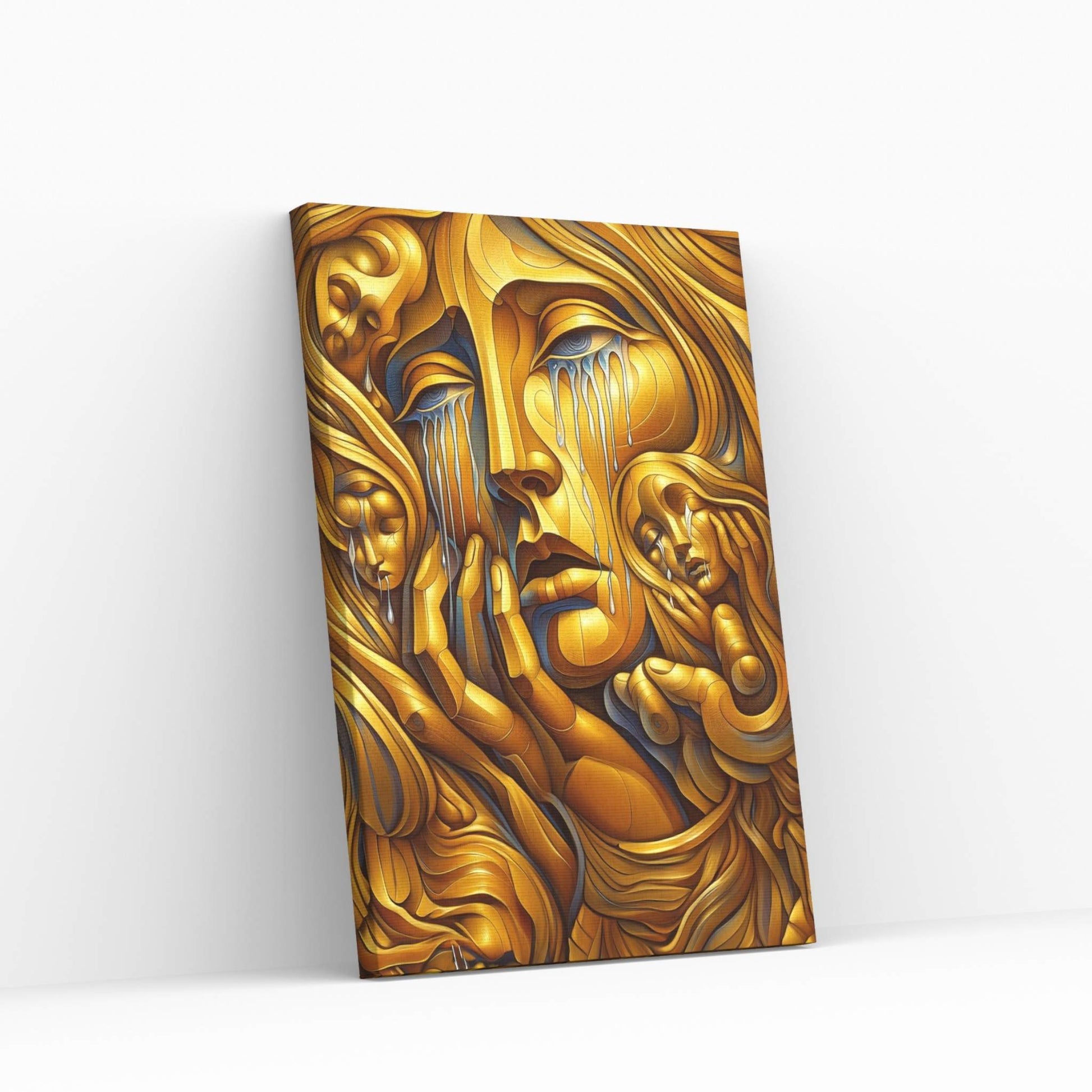 The Golden Tears Gustav Klimt Modern Abstract Reproduction Canvas Wall Art - Y Canvas