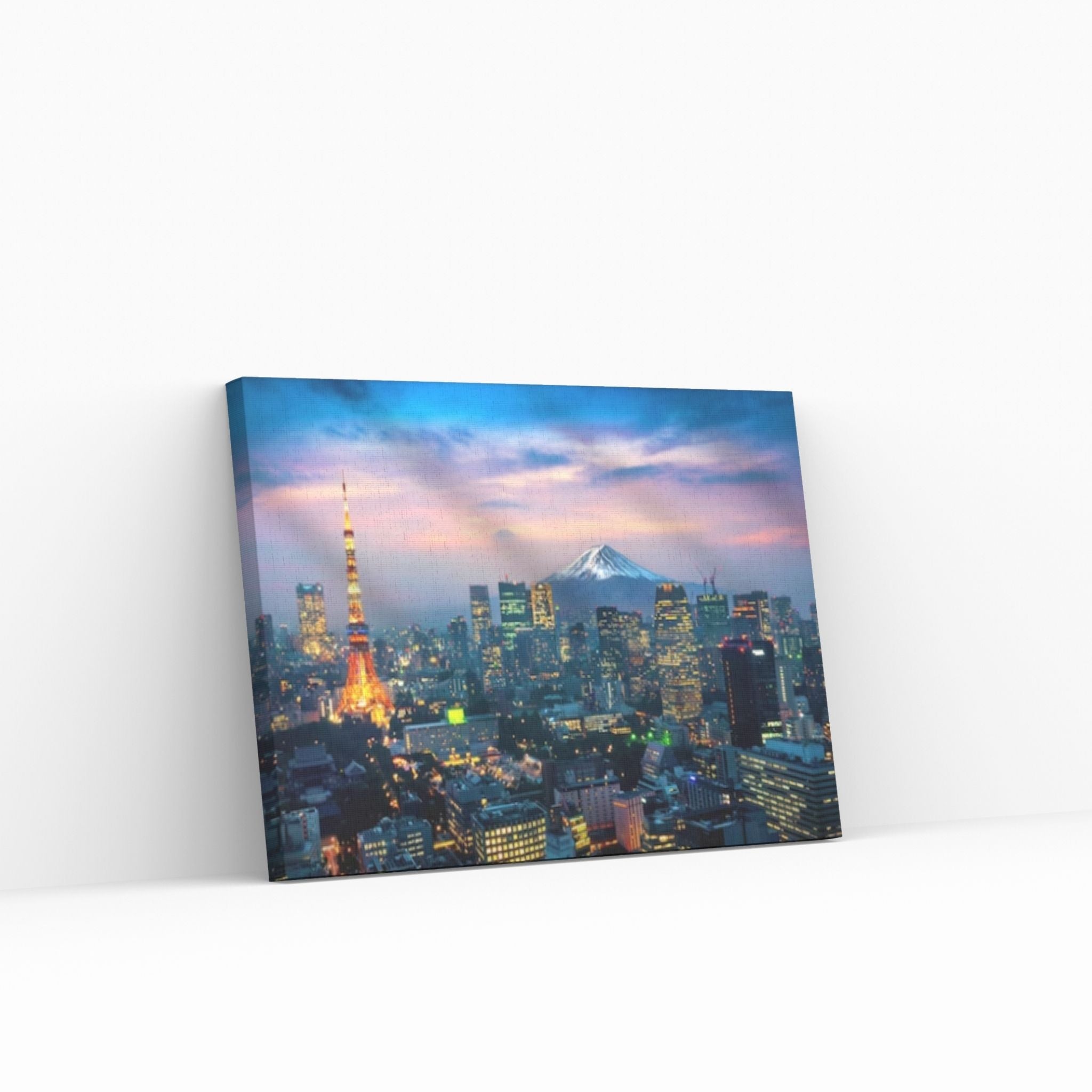 Night Tokyo Canvas Wall Art, Tokyo Poster, Tokyo Photo Japan Cityscape, Tokyo Skyline Canvas Art - Y Canvas