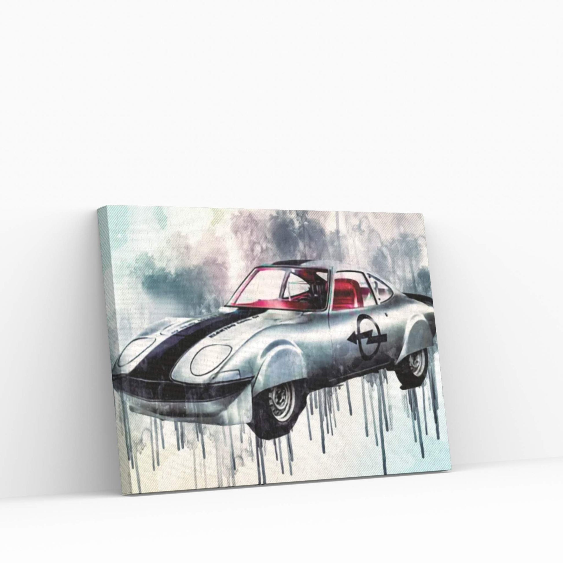 Opel Elektro Gt 1971 Retro Electric Car Sports Electric Car German Canvas Wall Art - Y Canvas