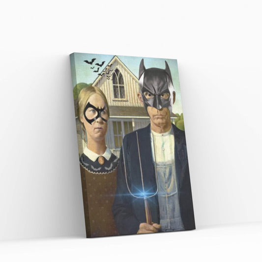 American Bat Gothic Canvas Wall Art - Y Canvas