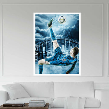 Cristiano Ronaldo Real Madrid, Champions League, Premiere League, Cristiano Football Canvas Art - Quality Wall Decor for Soccer Canvas Wall Art