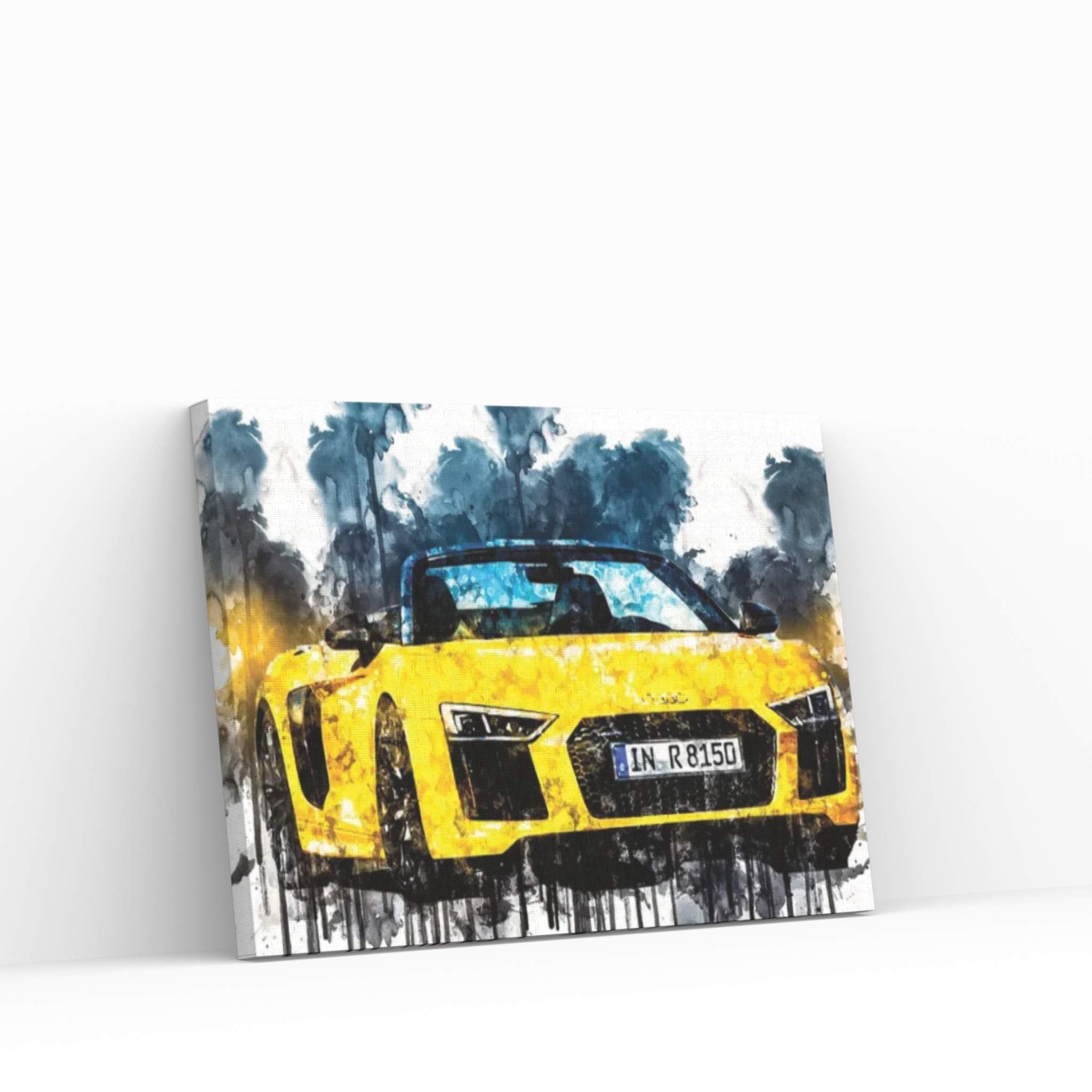 Car 2017 Audi R8 Spyder V10 Canvas Wall Art - Y Canvas