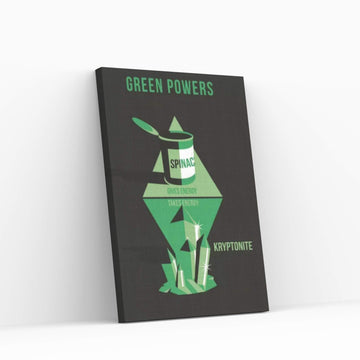 Green Powers Canvas Wall Art - Y Canvas