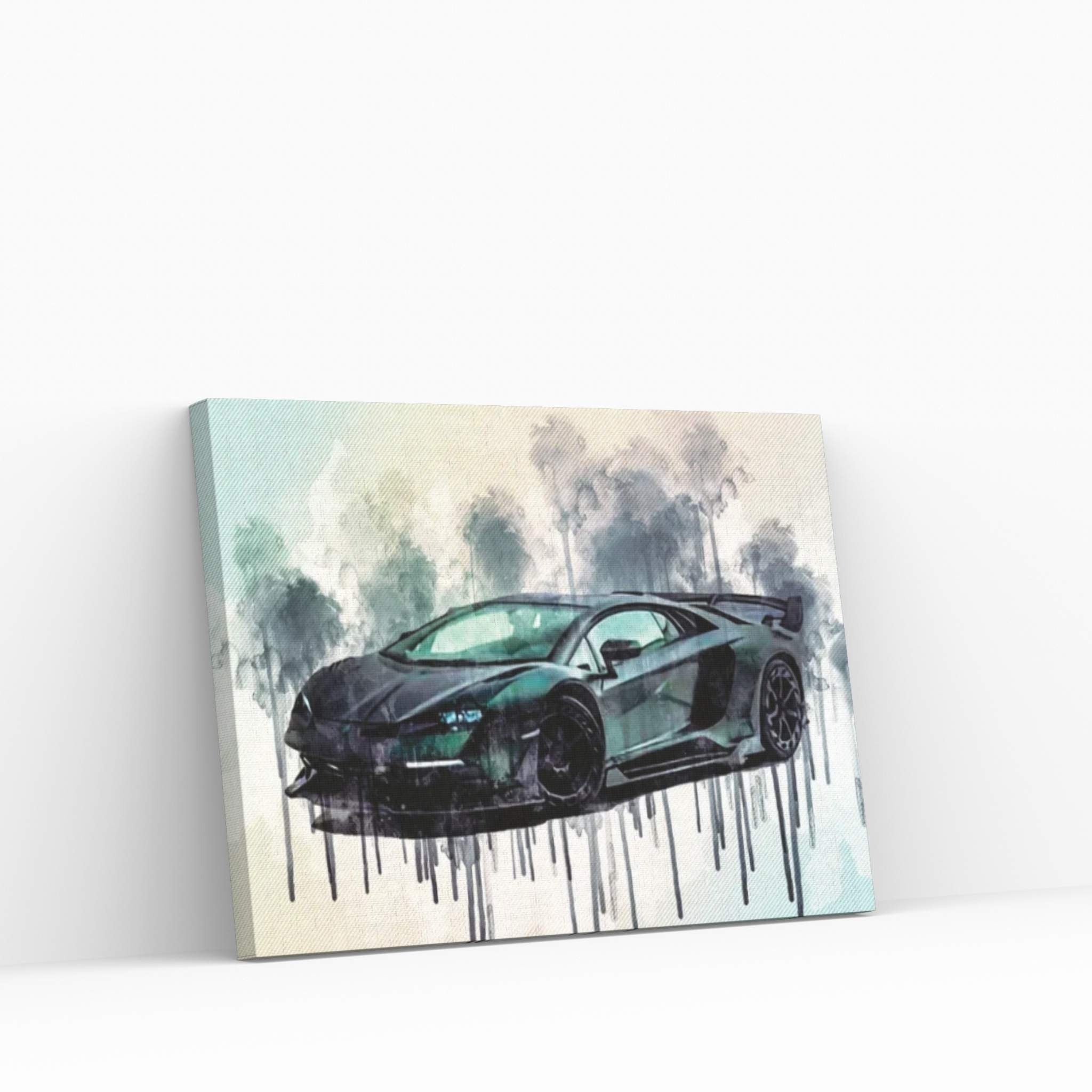 Mansory Cabrera Lamborghini Svj 2020 Hypercar Front View Exterior Tuning Aventador New Green Matte Italian Supercars Canvas Wall Art - Y Canvas