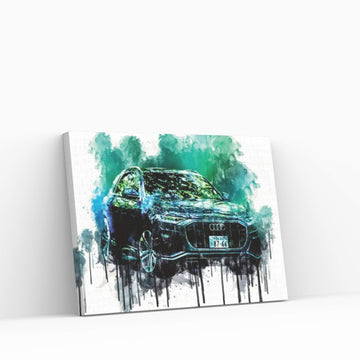 Audi Q8 55 TFSI Quattro S Line 2019 Canvas Wall Art - Y Canvas