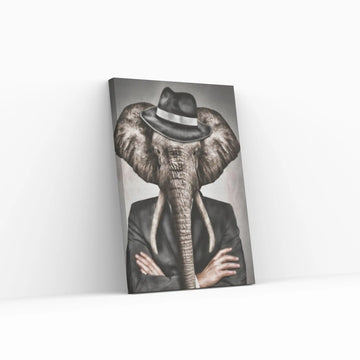 Abstract Animal Elephant Wall Art Poster Creative Animal Modeling Wall Art Canvas - Y Canvas