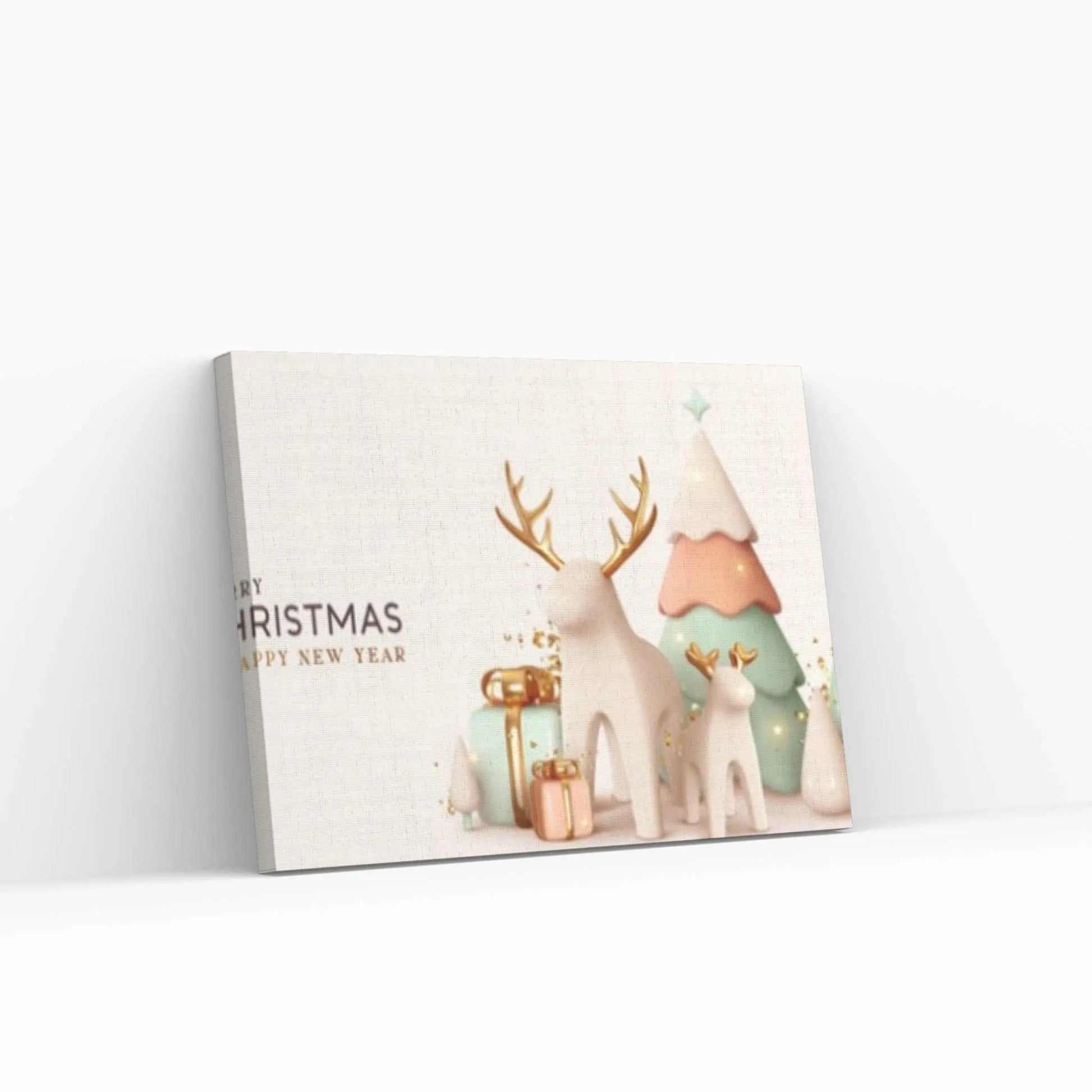 Merry Christmas Canvas Wall Art Design Poster Canvas Wall Art - Y Canvas