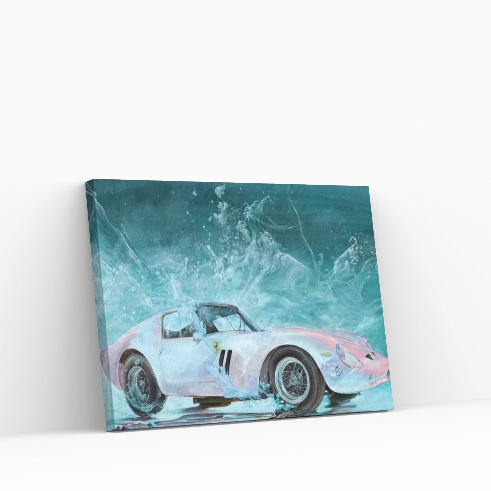 Pink Ferrari Canvas Wall Art - Y Canvas