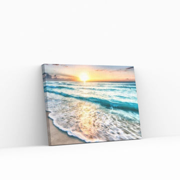 Sea Beach Ocean White Sand Canvas Wall Art Print Design, Wall Decor - Y Canvas