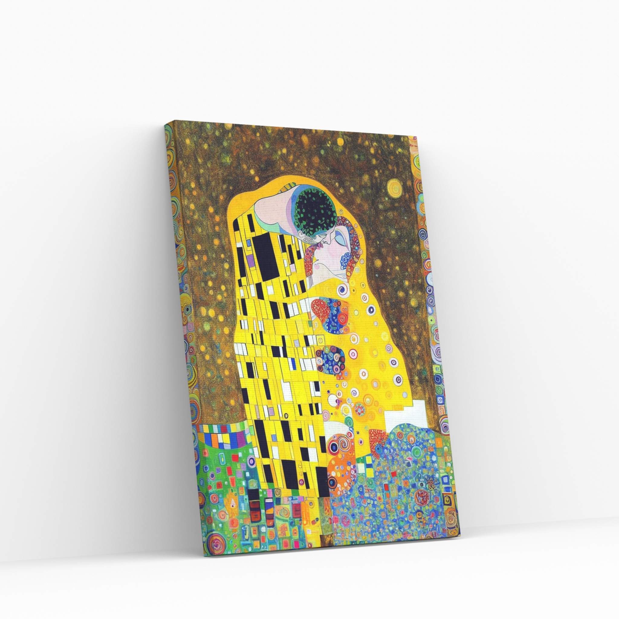 Gustav Klimt's The Kiss: Canvas Wall Art Reproduction Home Decor - Y Canvas