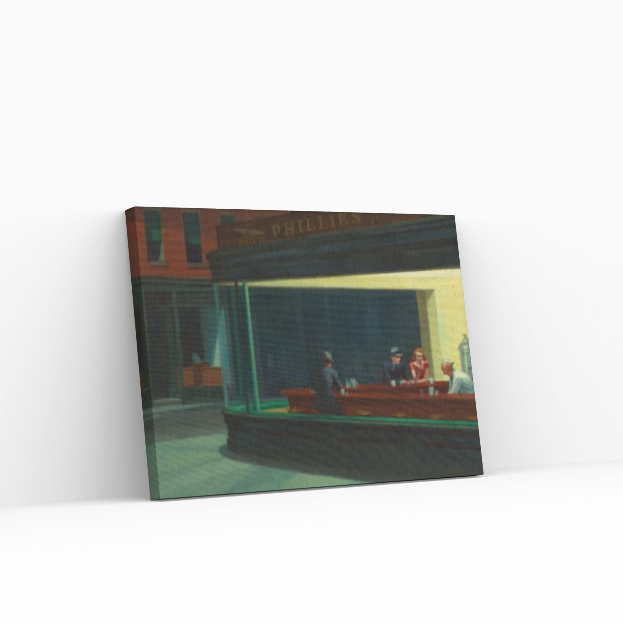 Edward Hopper : Nighthawks (1942) Canvas Wall Art Print Poster - Y Canvas