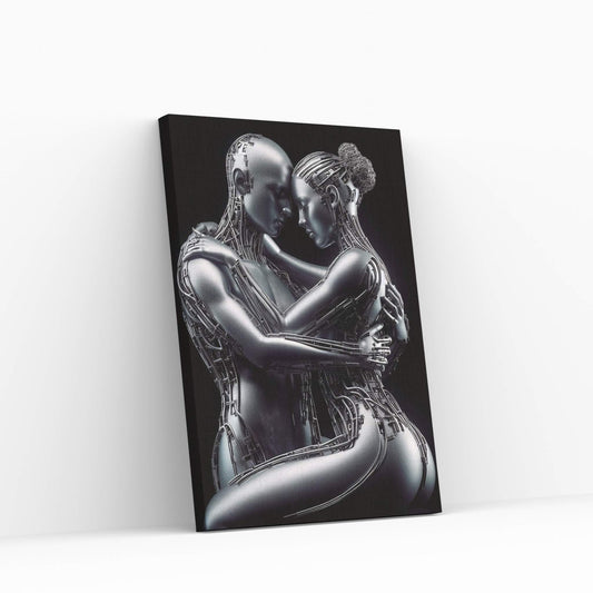 Metalic Love Couple Canvas Wall Art - Y Canvas