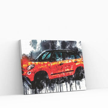 2018 Fiat 500L City Cross Vehicle CDXCV Canvas Wall Art - Y Canvas