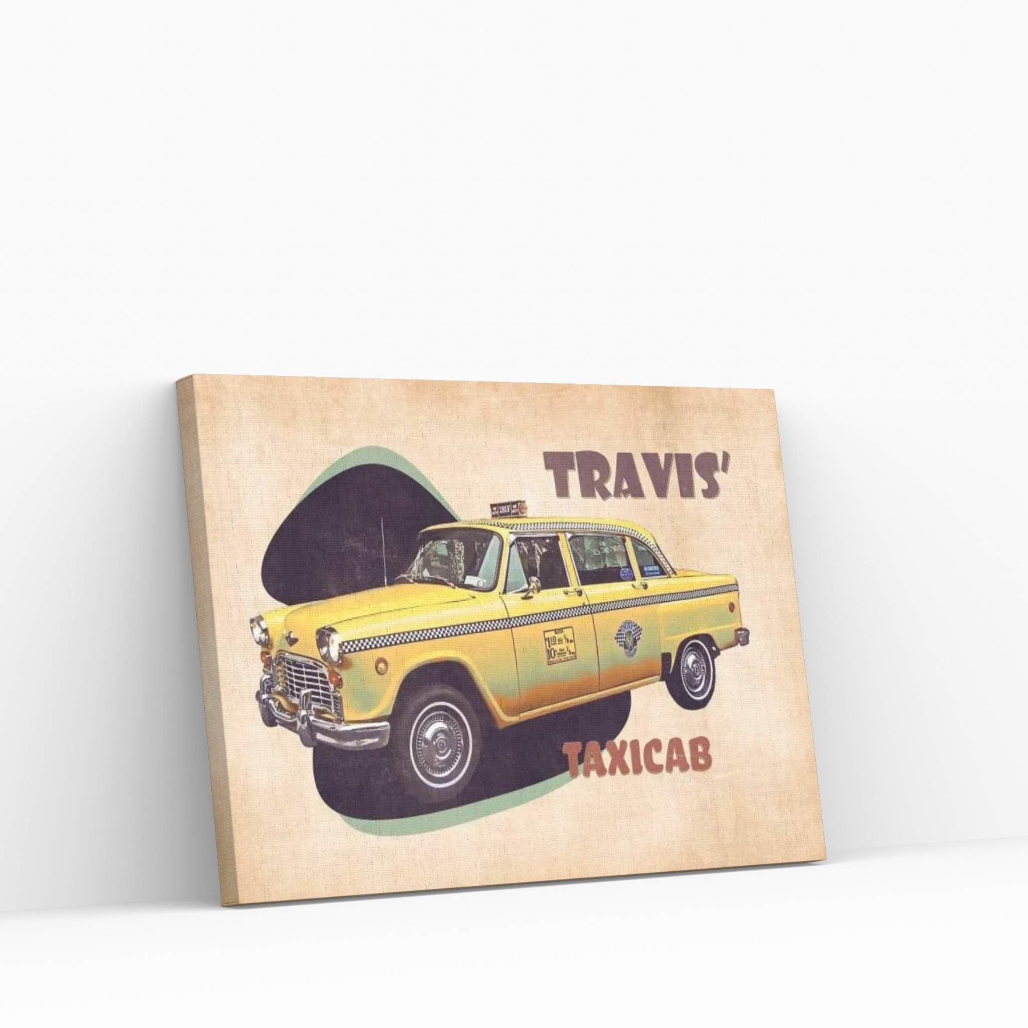 Travis' Taxicab Canvas Wall Art - Y Canvas