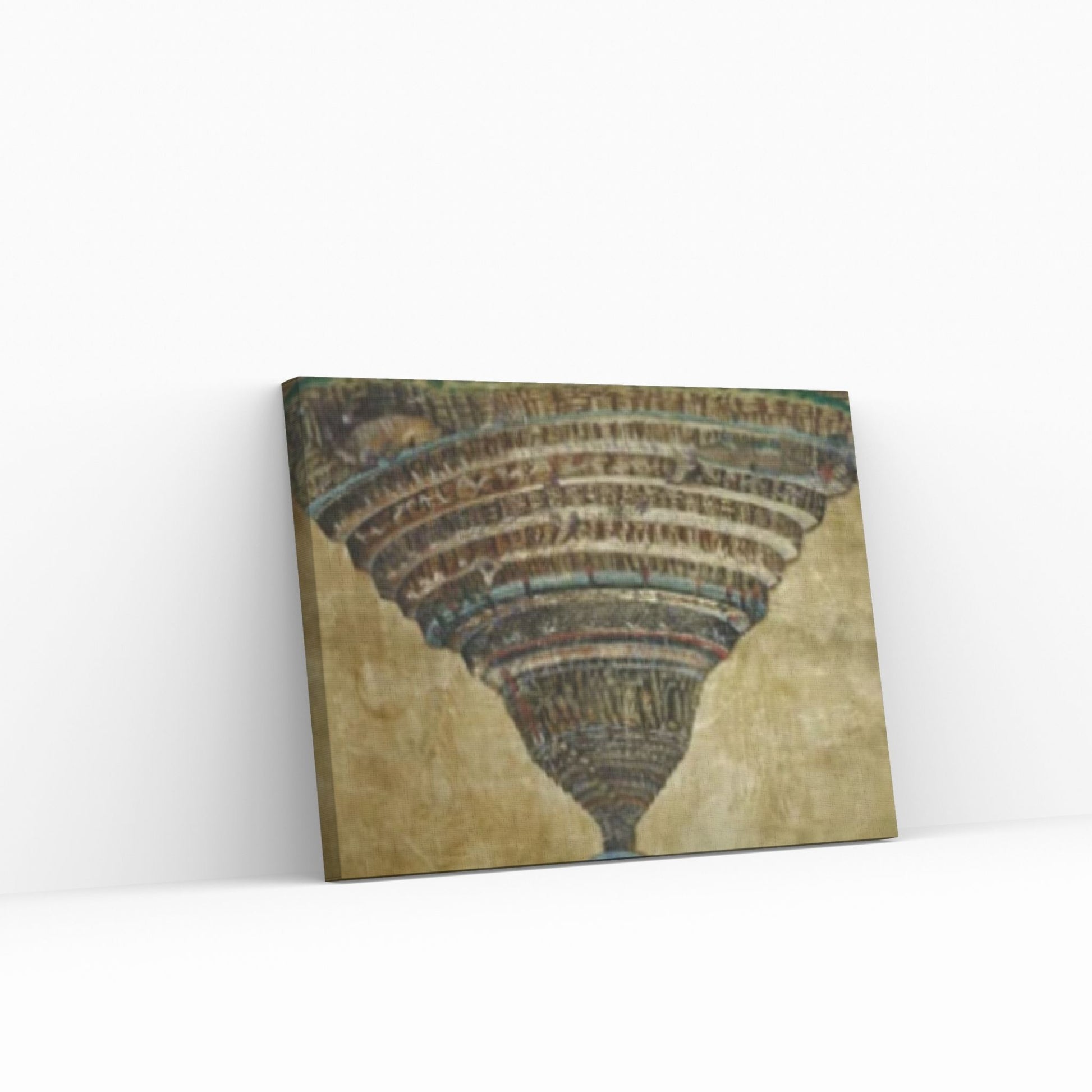 Sandro Botticelli : The Map of Hell - Dante, The Divine Comedy (1485) Canvas Wall Art Print Poster - Y Canvas