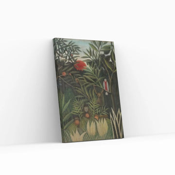 Henri Rousseau Monkeys and Parrot Canvas Wall Art Print, Henri Rousseau, Henri Rousseau Poster, Tropical Print Wall Art - Y Canvas