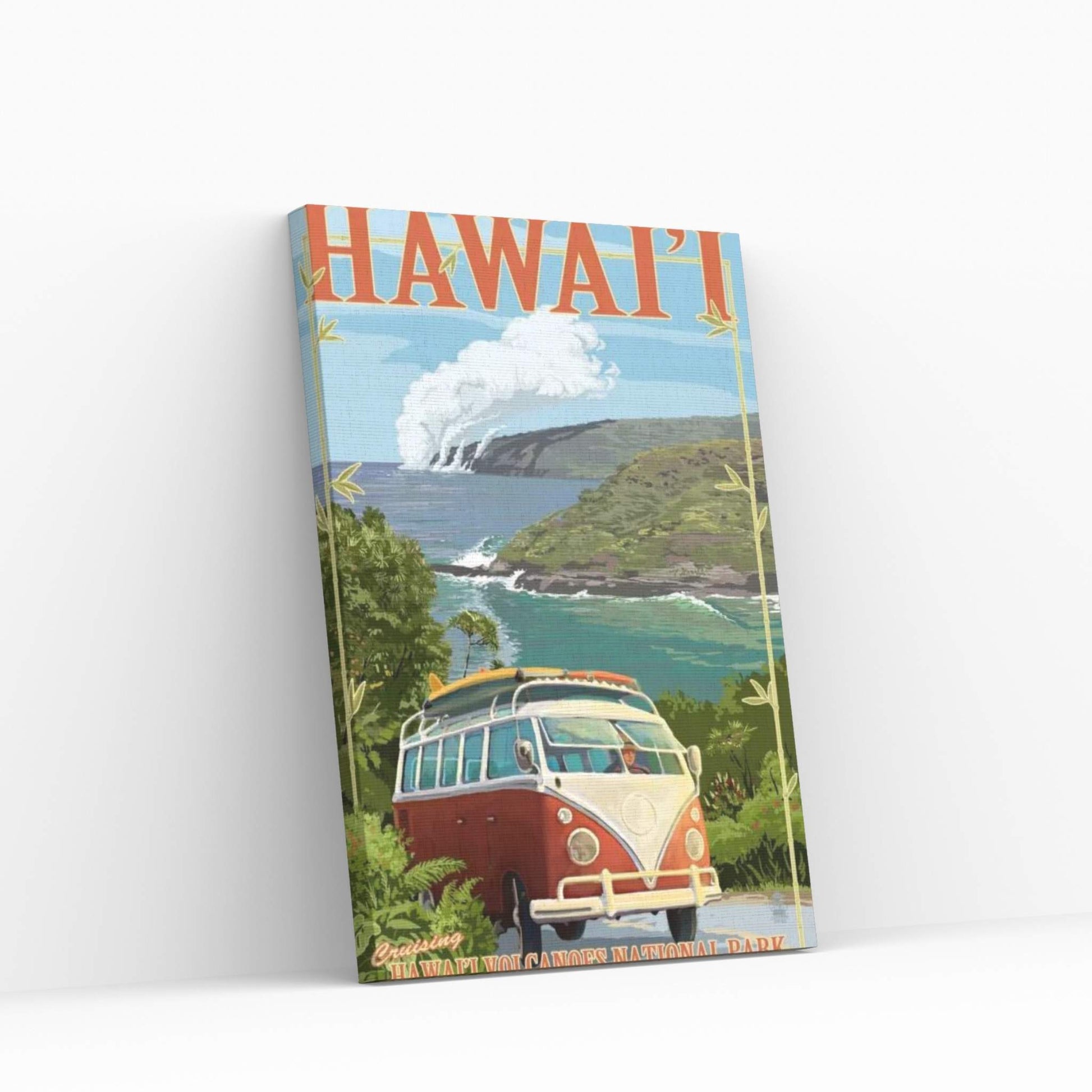 Hawai'i Volcanoes National Park (VW Type 2) Canvas Wall Art - Y Canvas