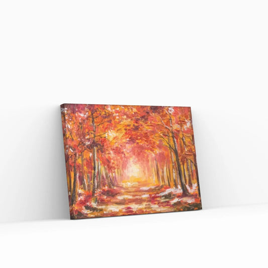 Oil painting landscape - colorful autumn forest Canvas Wall Art Design Landscape Canvas Wall Art - Y Canvas