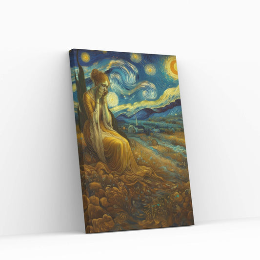 The Golden Tears Gustav Klimt Modern Abstract Reproduction Canvas Wall Art - Y Canvas