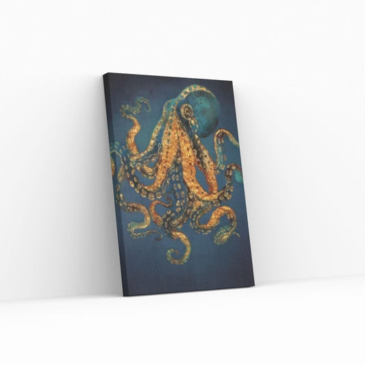 Octopus Wall ArtAnimal Decor, Animal Wall Art, Sea Octopus Oil Painting Poster Wall Art - Y Canvas