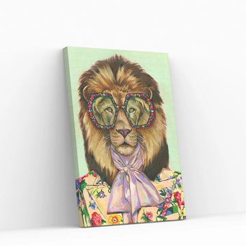 Gucci Lion Canvas Wall Art - Y Canvas