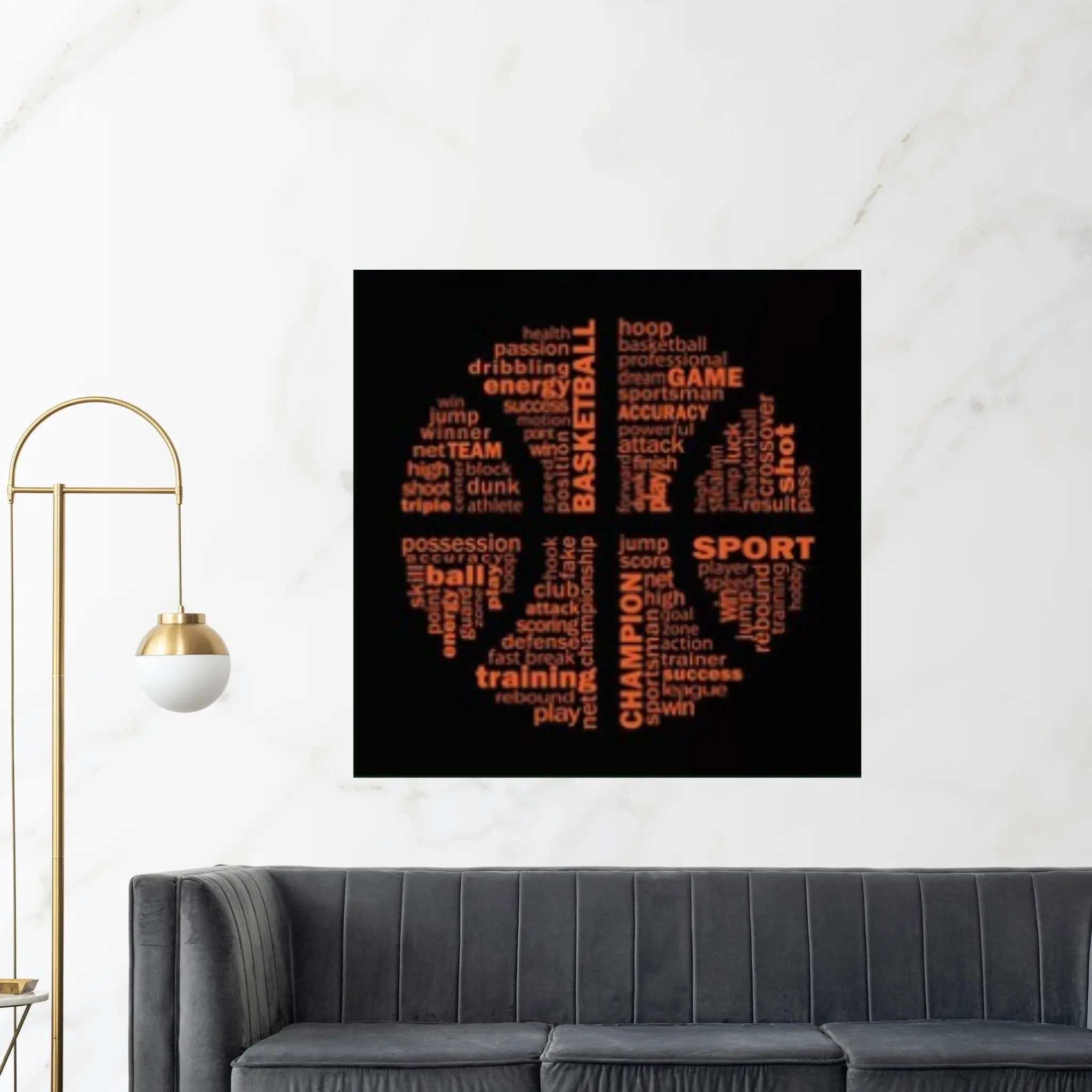 Basketball Poster Canvas Wall Art, Basketball Wall Art,Basketball Coach Gift, Sports Gift for Dad, Basketball Player Gift - Y Canvas