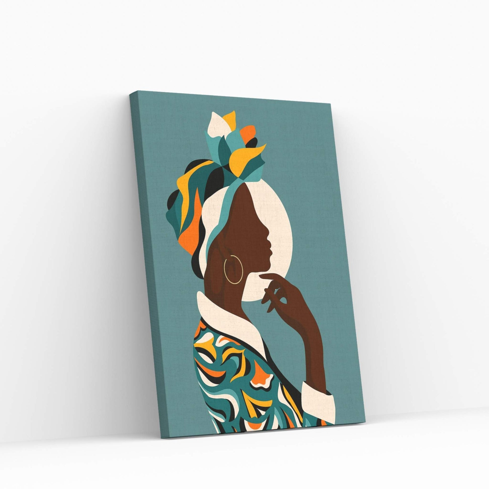 African Black Woman Canvas Wall Art Home Decor - Y Canvas