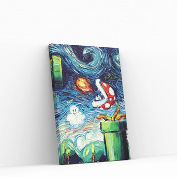 Van Gogh Never Leveled Up Canvas Wall Art - Y Canvas