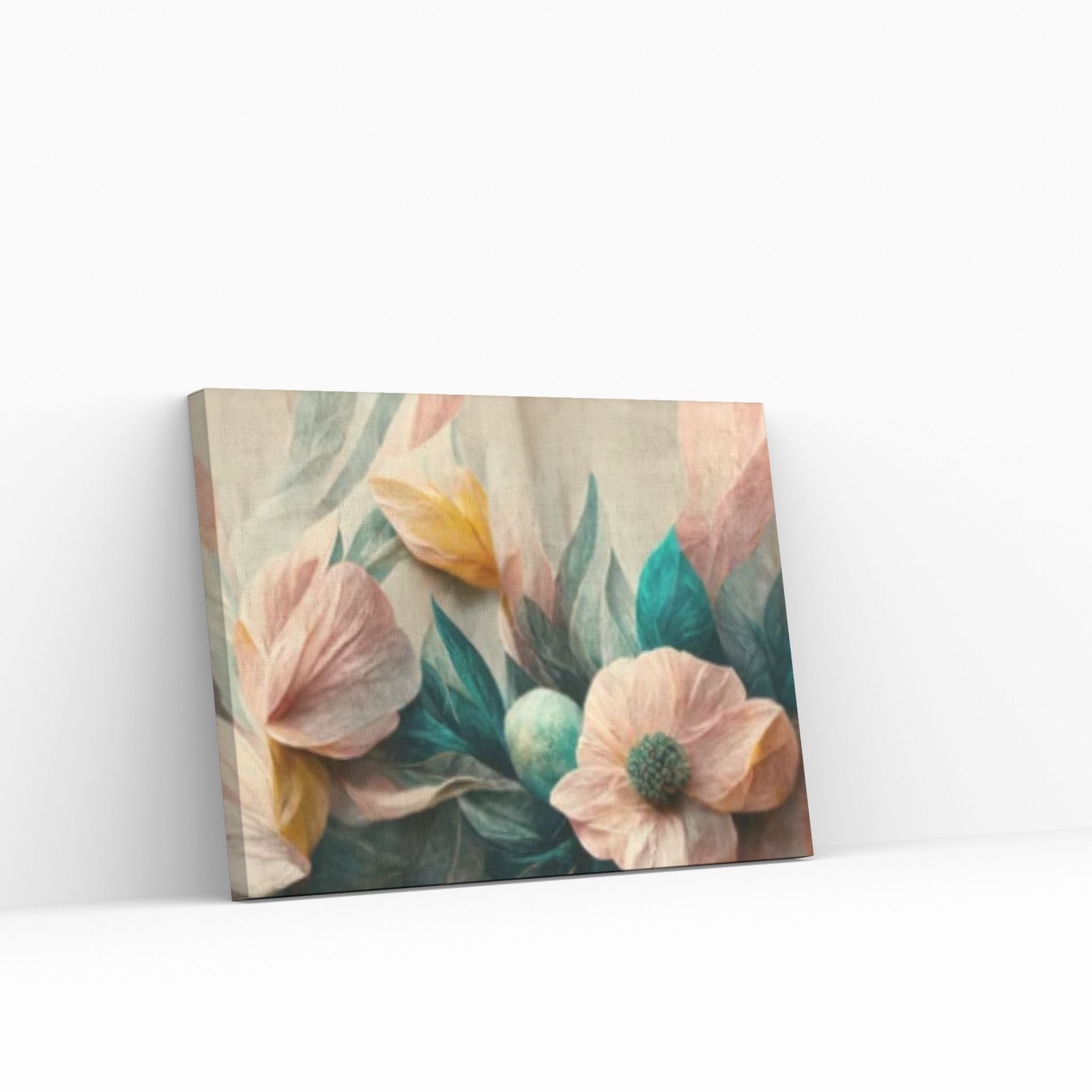 Colorful Wild Flower Canvas Print | Framed Wall Art-Flowers in the style of watercolor Canvas Wall Art - Y Canvas