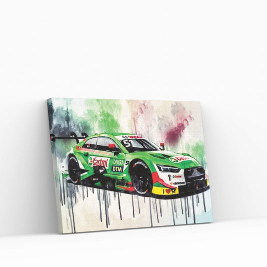 Audi RS5 DTM 2019 Audi Sport Team Abt Sportsline Nico Muller Racing Car Canvas Wall Art - Y Canvas