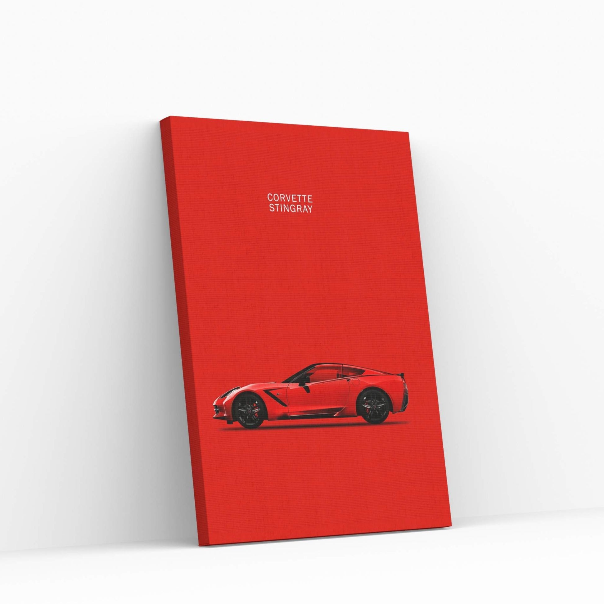 Chevrolet Corvette Stingray (Red) Canvas Wall Art - Y Canvas