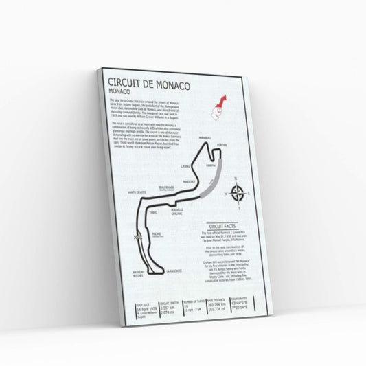 Monaco Circuit Canvas Wall Art - Y Canvas