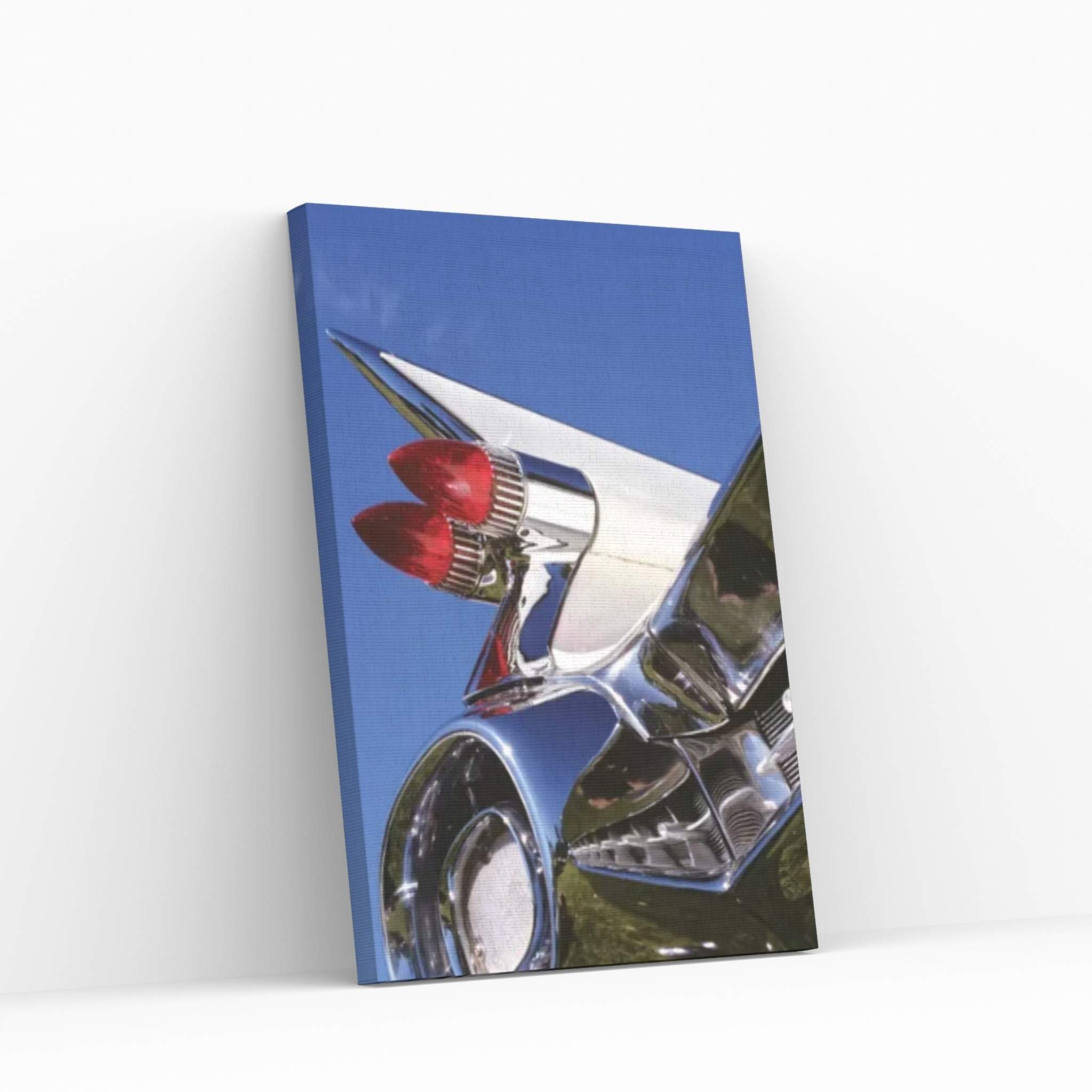 1950s Close-Up Of Fins And Taillights On Classic Car Canvas Wall Art - Y Canvas