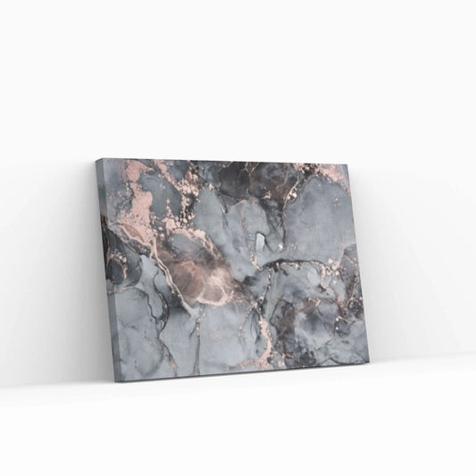 Gray and Pink Abstract Canvas Art, Gray Abstract Painting - Y Canvas