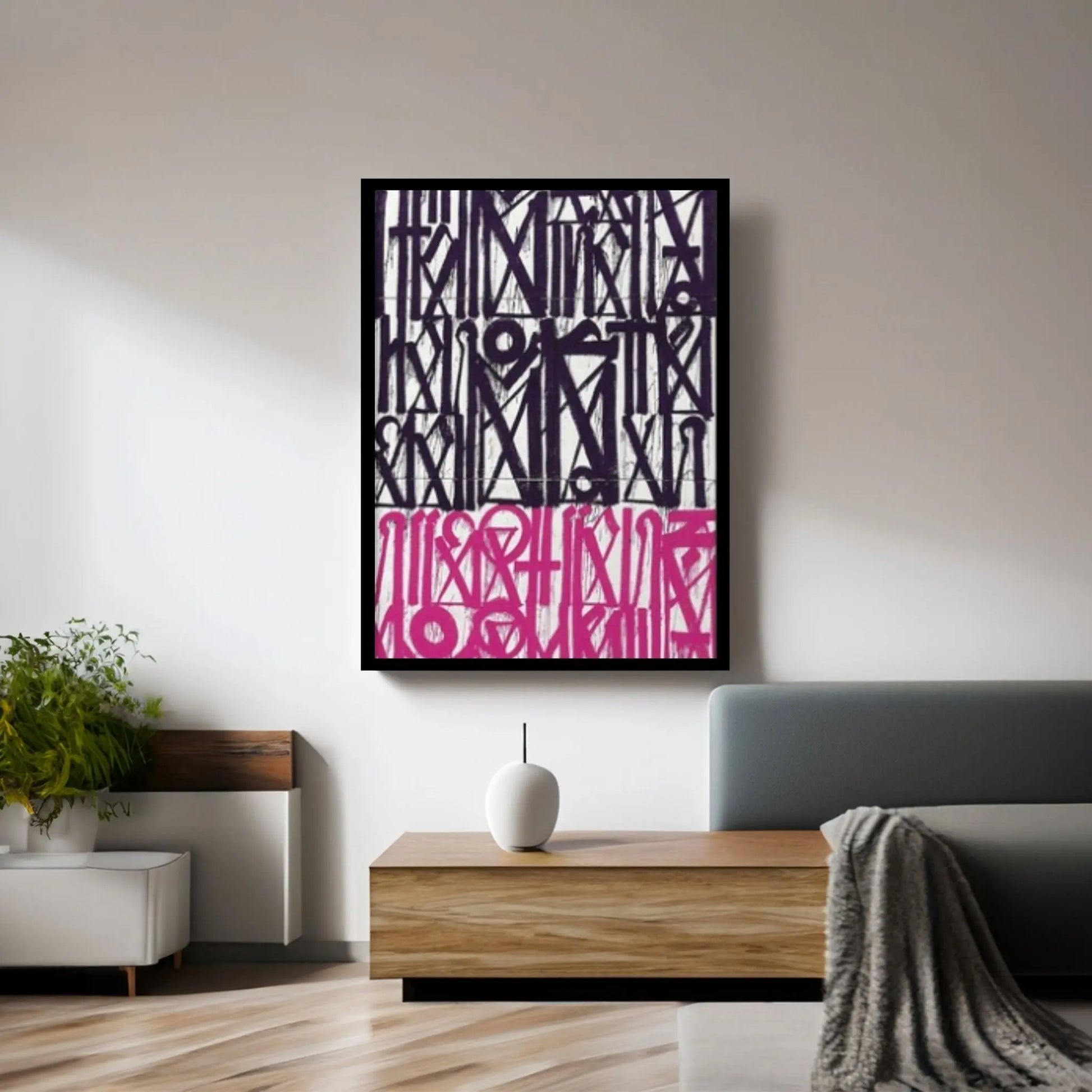 Abstract Retna Wall Art Graffiti American Black & White Reproduction Painting Wall Art - Y Canvas