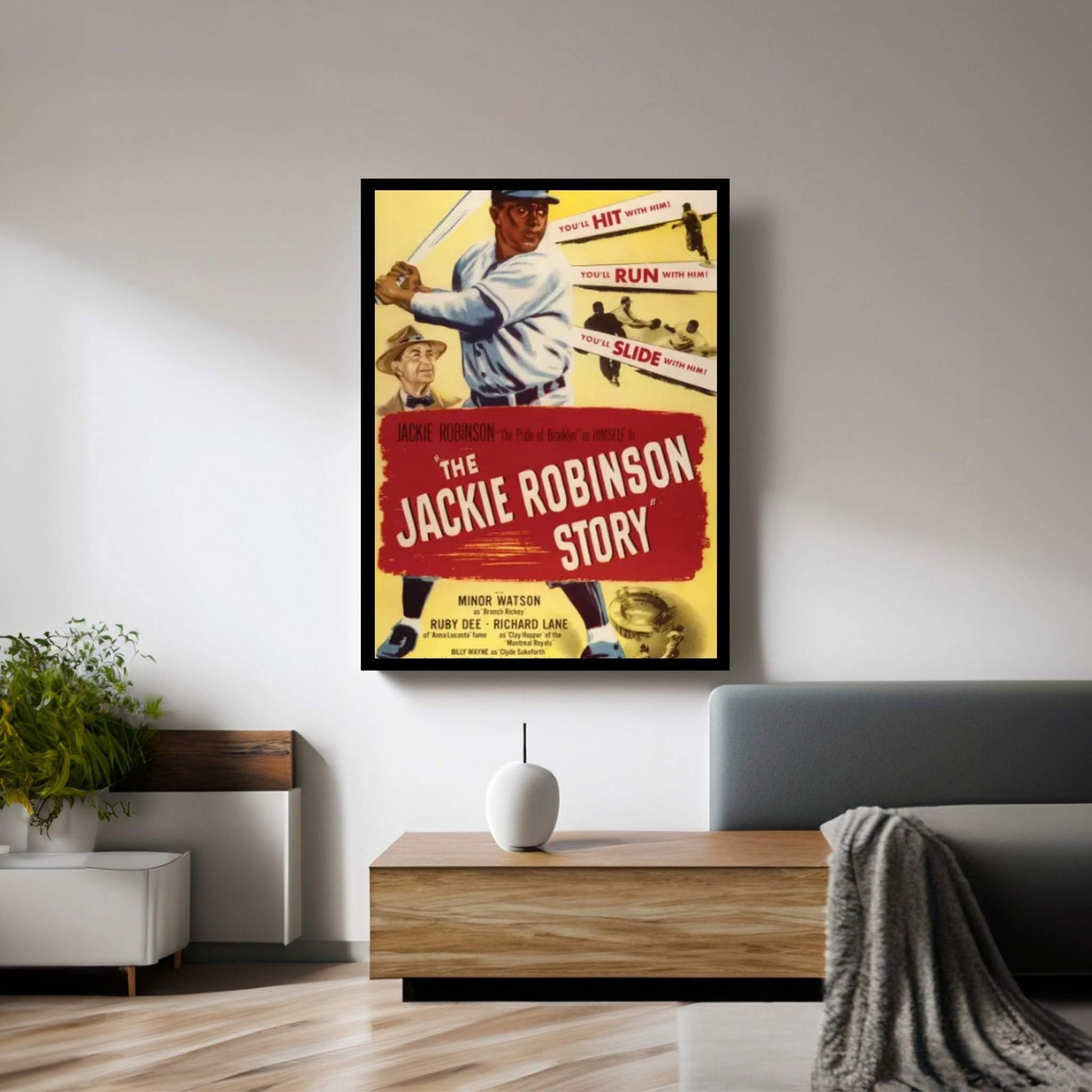 The Jackie Robinson Story Canvas Wall Art - Y Canvas