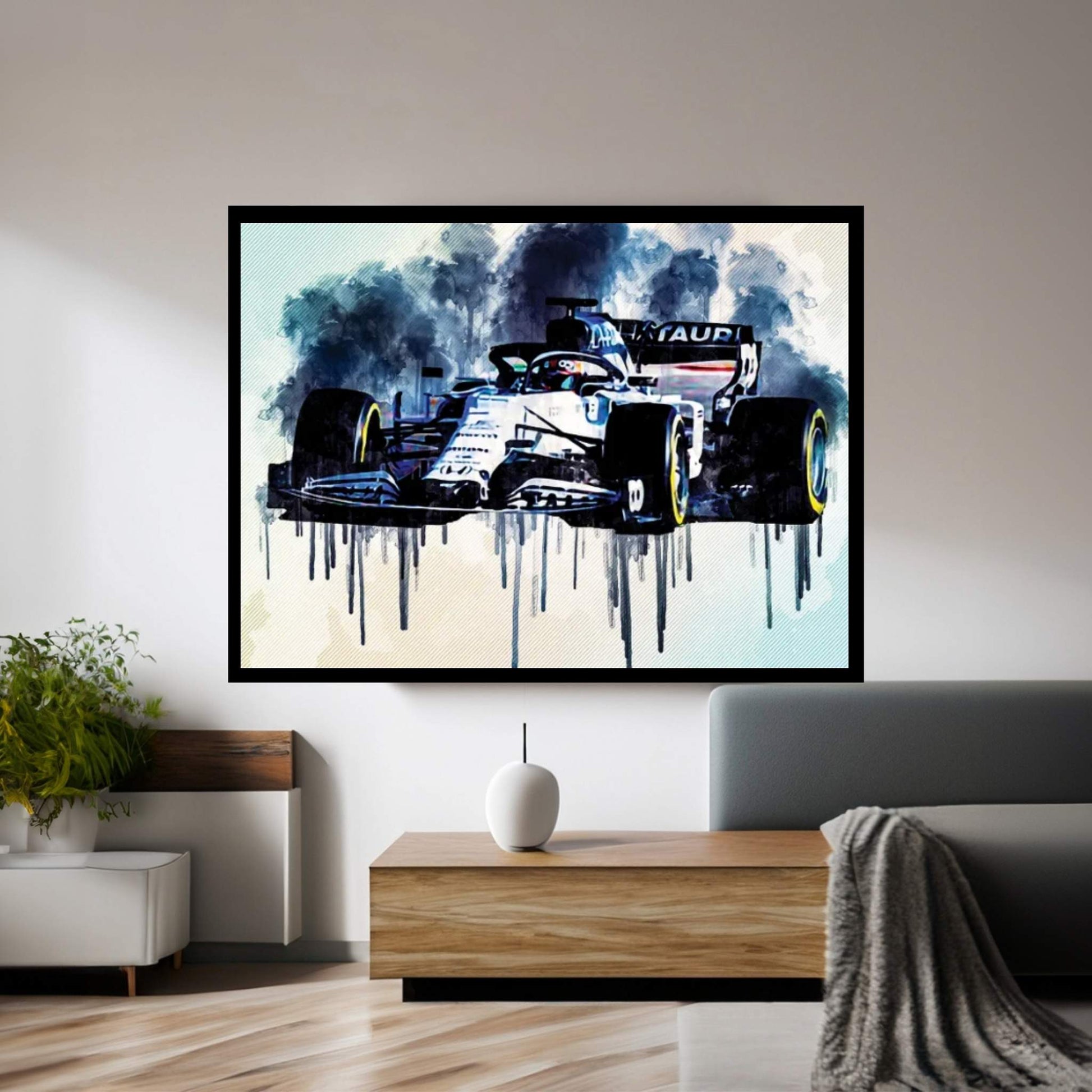 Alphatauri AT01 On Track 2020 F1 Cars Formula 1 Canvas Wall Art - Y Canvas