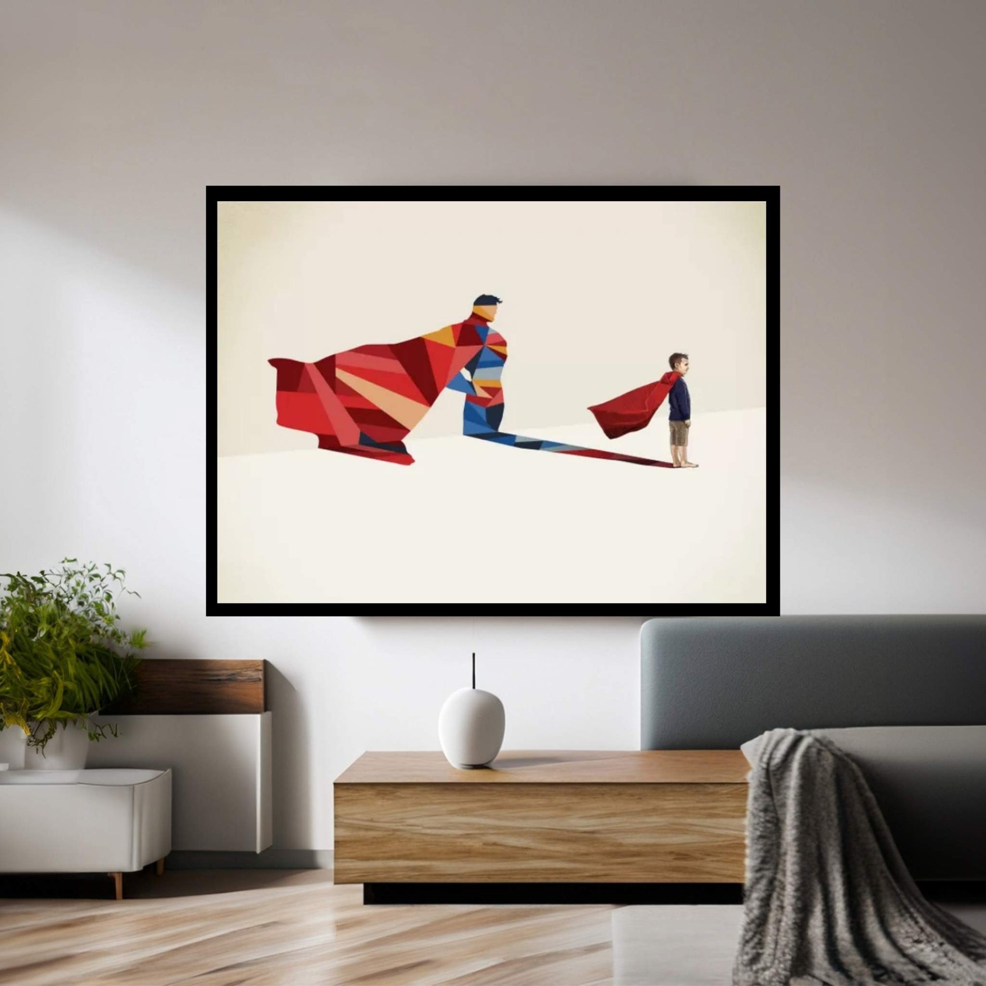 Walking Shadow Hero I Canvas Wall Art - Y Canvas