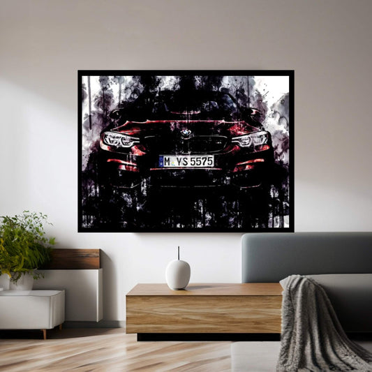 2018 BMW Series M4 Convertible Vehicle CCCLXXXVI Canvas Wall Art - Y Canvas