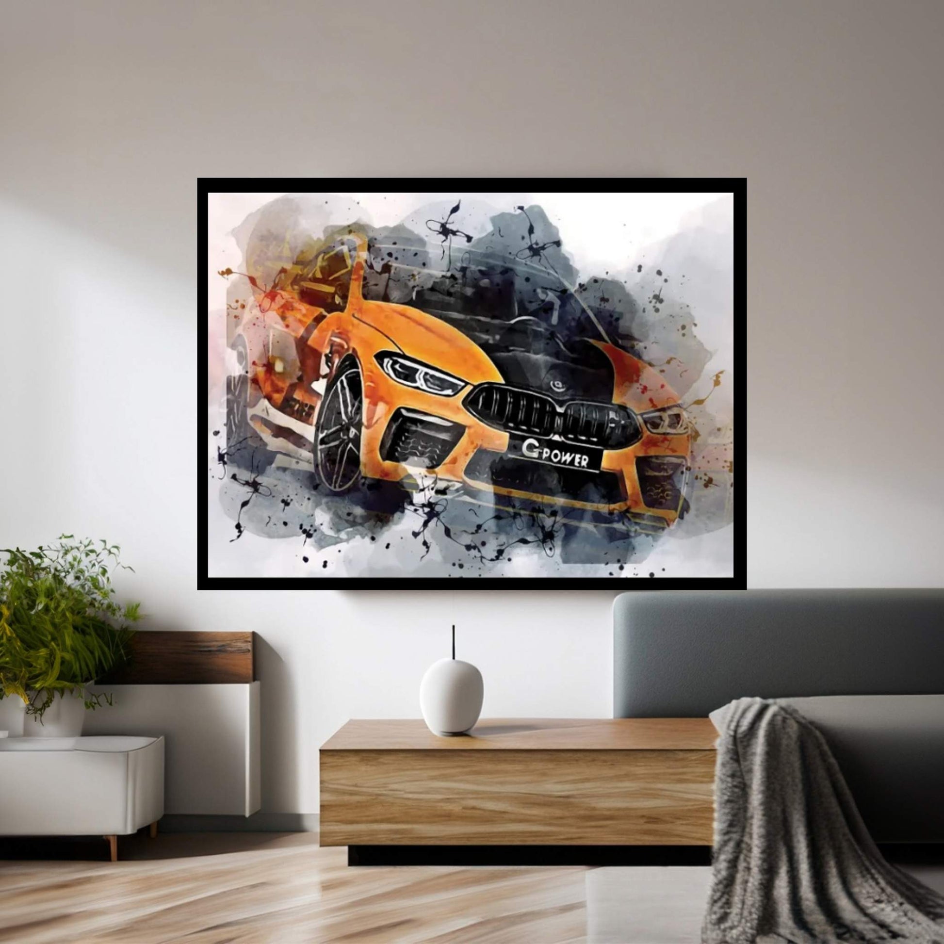 G-Power G8M Hurricane Rs Orange Sports Coupe BMW M8 F92 Exterior Canvas Wall Art - Y Canvas