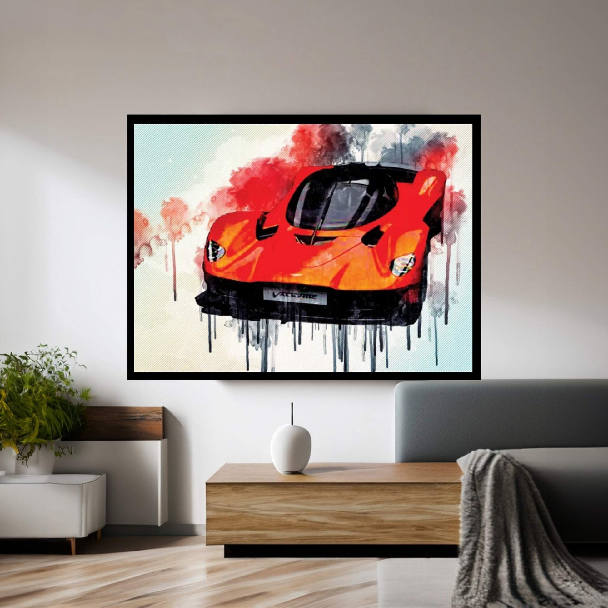 Aston Martin Valkyrie 2019 Exterior Orange Hypercar Canvas Wall Art - Y Canvas