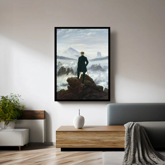 The Wanderer above the Sea of Fog, 1818 Canvas Wall Art - Y Canvas