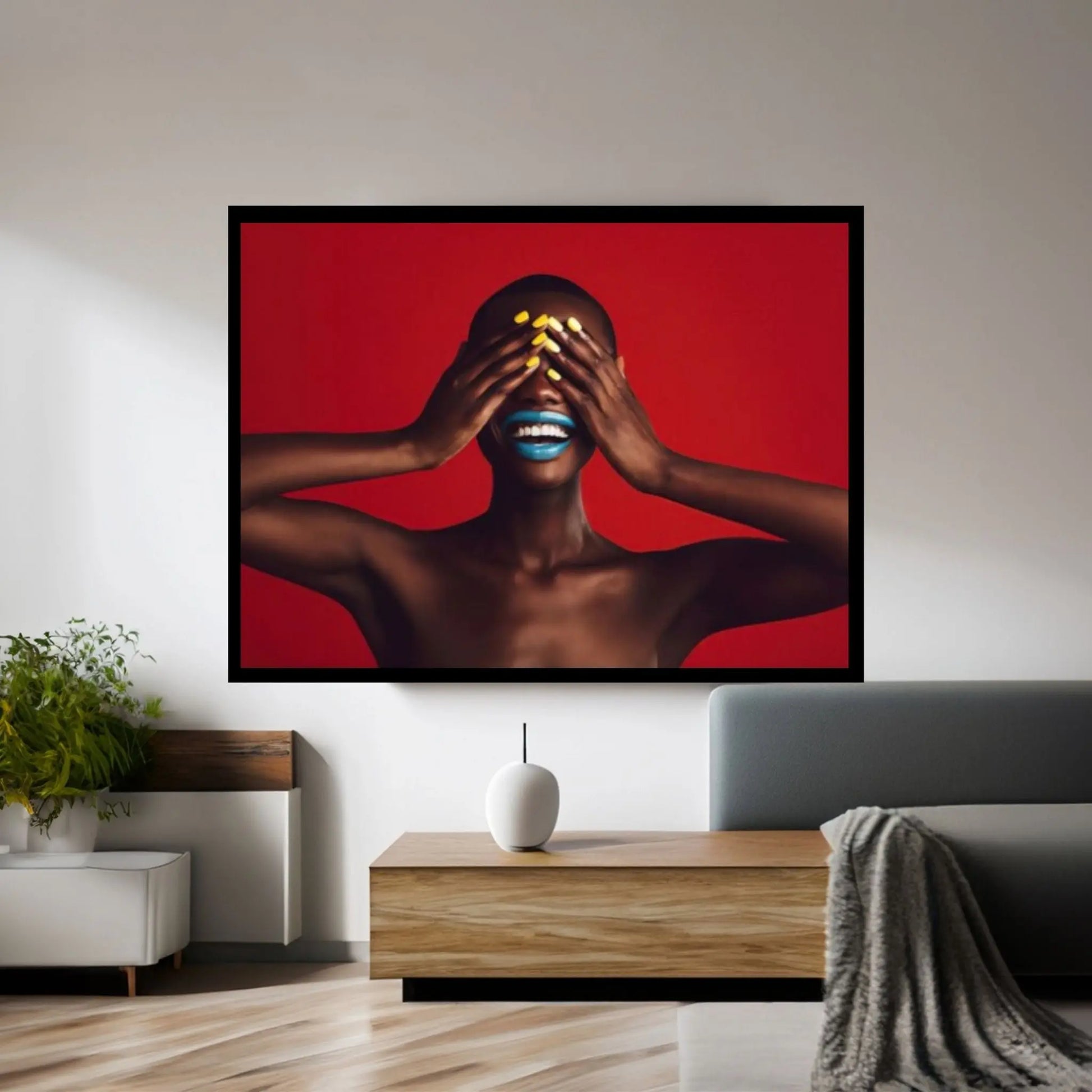 Black American Afro African Nude Woman Indian Oil Painting on Canvas Posters and Prints Scandinavian Wall Art - Y Canvas