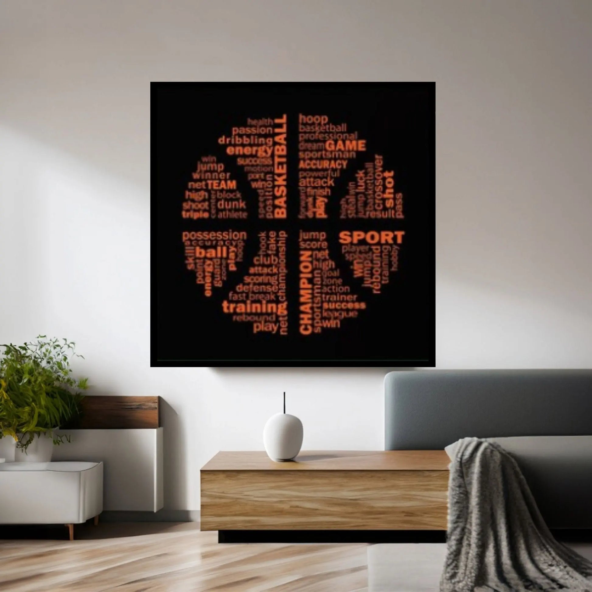 Basketball Poster Canvas Wall Art, Basketball Wall Art,Basketball Coach Gift, Sports Gift for Dad, Basketball Player Gift - Y Canvas