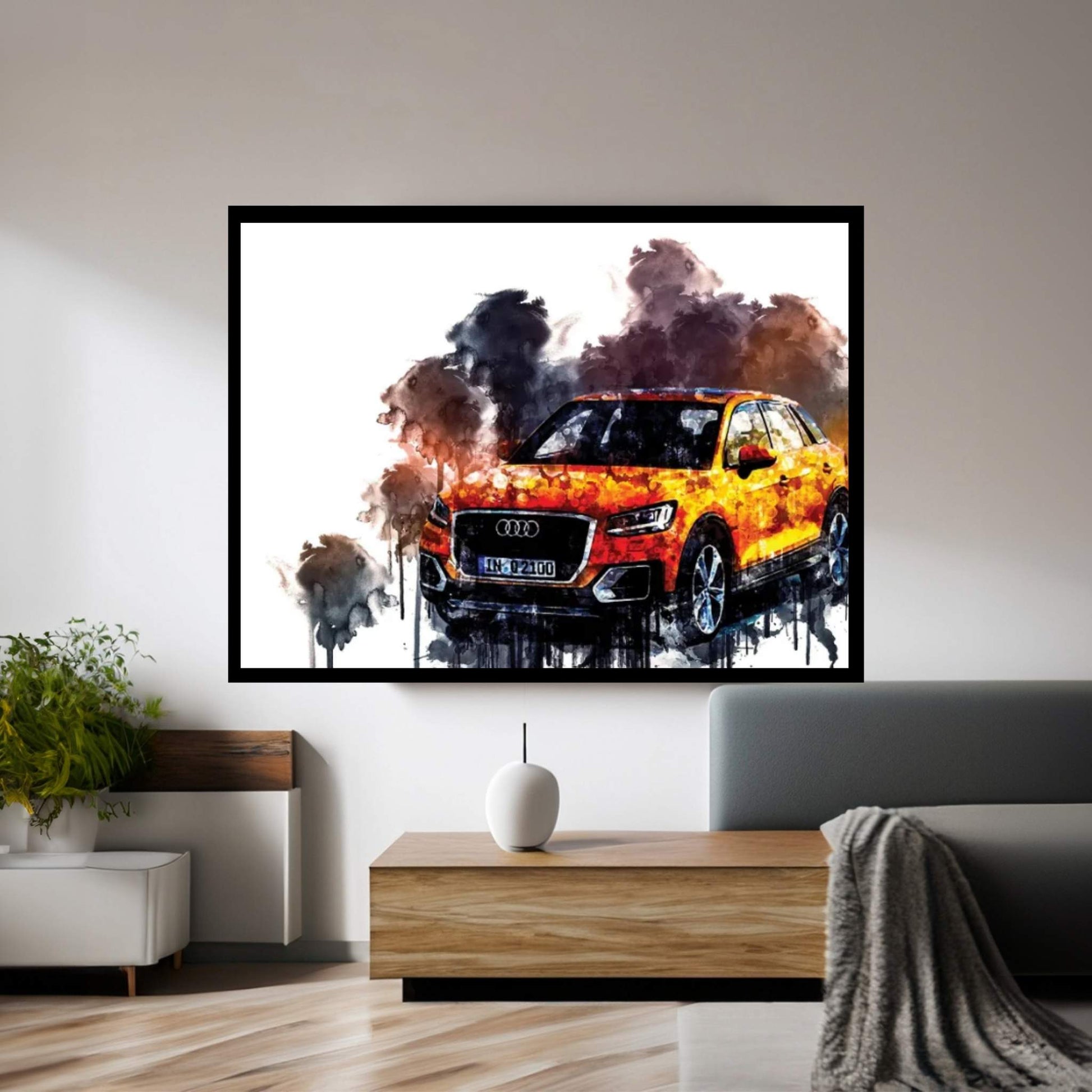 Car 2017 Audi Q2 TFSI Quattro Canvas Wall Art - Y Canvas