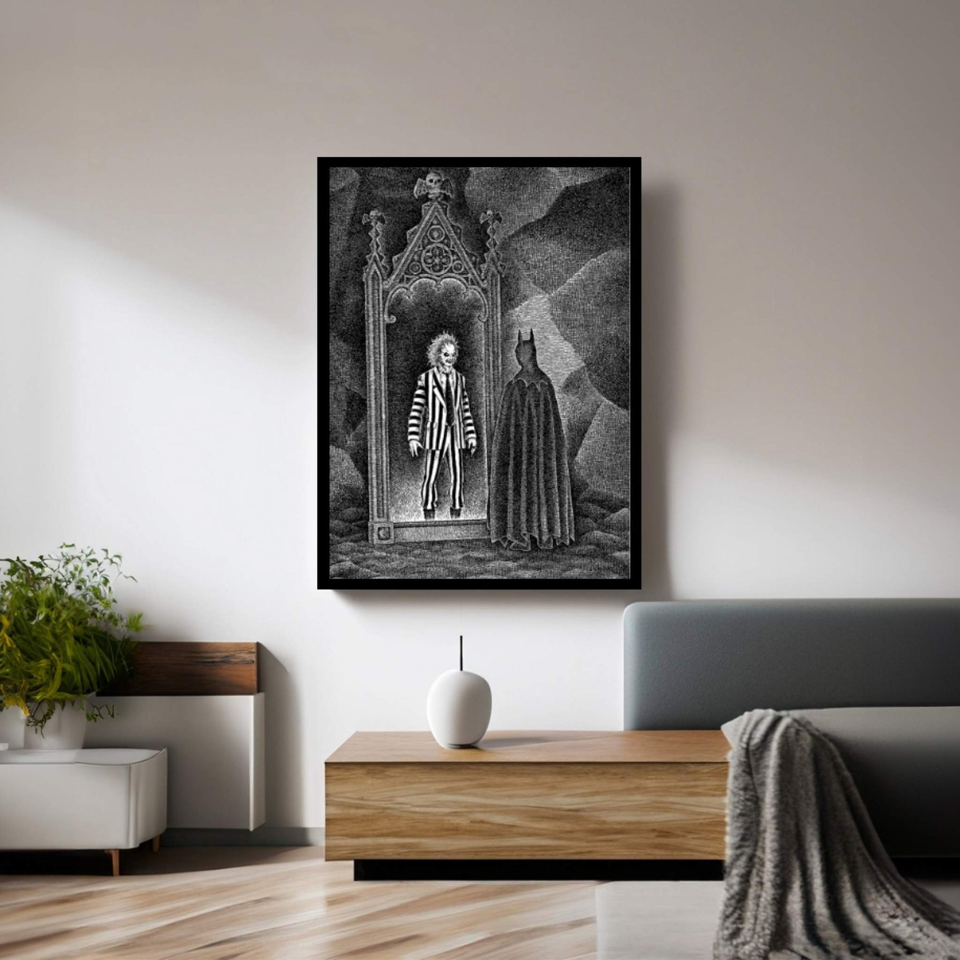 The Ghost Behind The Bat Canvas Wall Art - Y Canvas