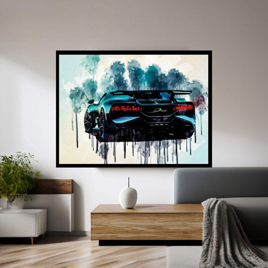 2019 Bugatti Divo Rear View New Hypercar Canvas Wall Art - Y Canvas